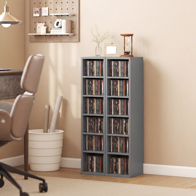 Ardavazt 88.5cm H Media Shelves, Grey