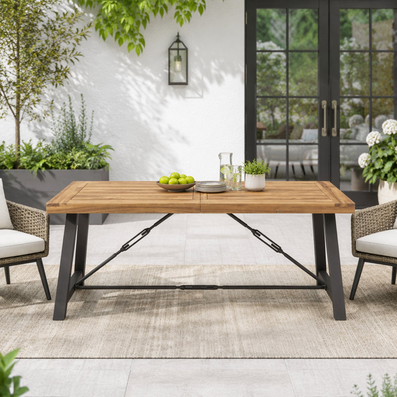 3 PIECE WOOD OUTDOOR DINING SET