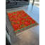 Tapis décoratif à motif de roses à thème orange-1937901281
