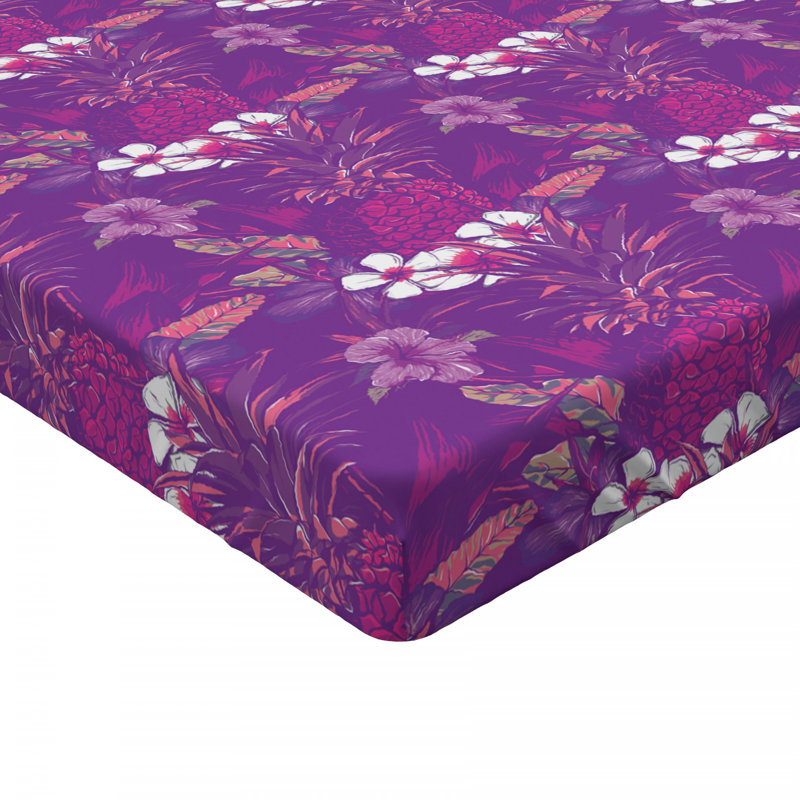 Microfiber Floral Fitted Sheet, Twin XL Fitted Sheet