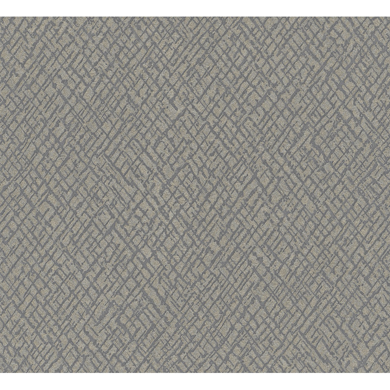 Rouleau de papier peint L 33 pi x l 27 po Bentli, Gris / Or