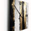 Minimal Joy In Black And Gold VIII - Abstract Painting Modern Wall Clock-99635437