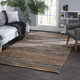 Striped Blue/Natural Handwoven Jute Rug