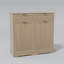 Armoire à double poubelle inclinable pour 2 bacs de 10 gallons, armoire de rangement à cannelures de ferme avec 2 tiroirs et crochets, armoire de cuisine autoportante (ne comprend pas la poubelle) -126598126