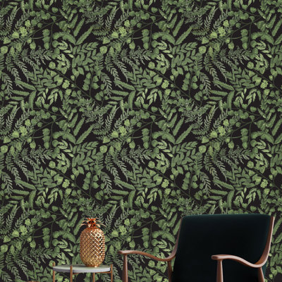 Rouleau de papier peint adhésif Baucom Ferns