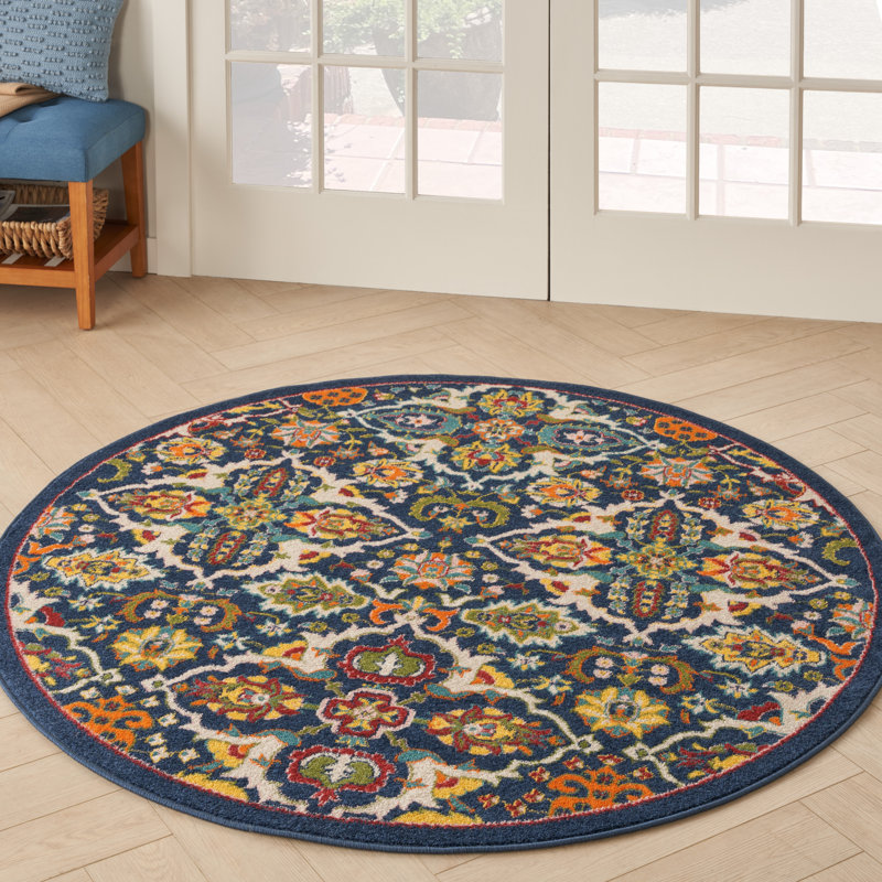 Whiteley Oriental Indoor Rug, Round 5'3"