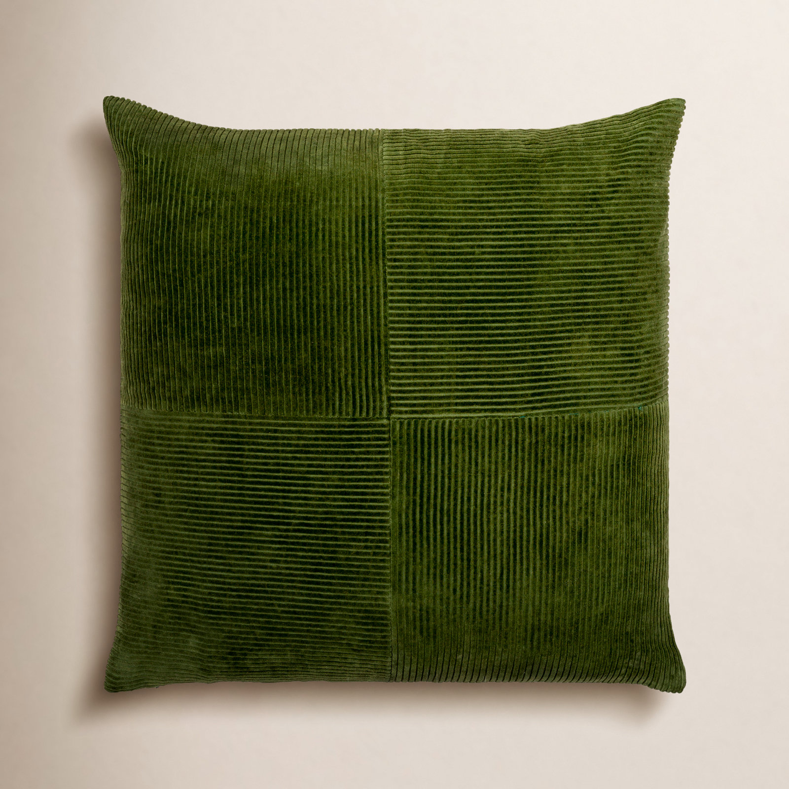 Selma Cotton Pillow Cover, Square 20", Olive