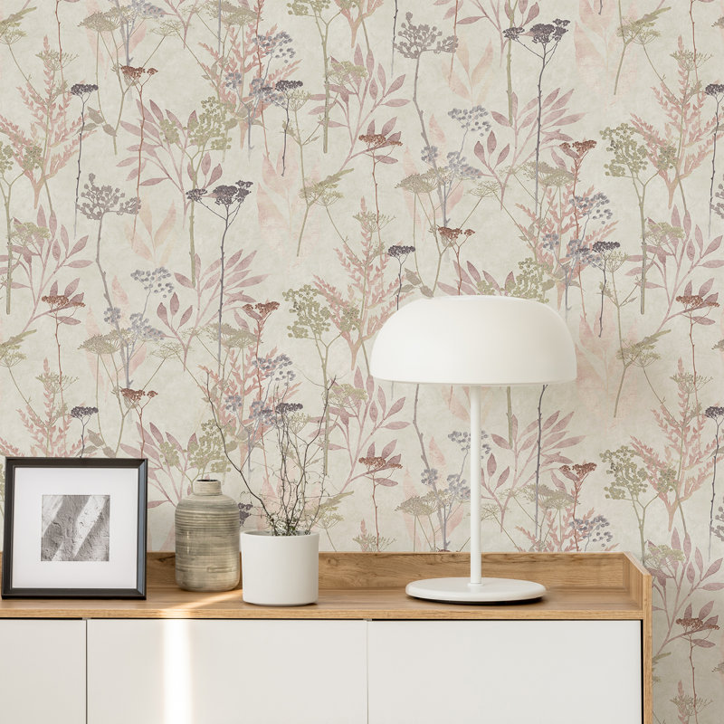 Solstice Black Gold Wallpaper, Pink