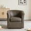 Fauteuil demi-tonneau pivotant en similicuir-368097832