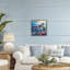 Cadre flottant Rainbow Sea Turtle & Bubbles, design par LSR Design Studio-1671210745-1671210743