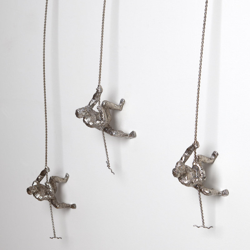 Climbing Man-Wall Mounted, Nickel