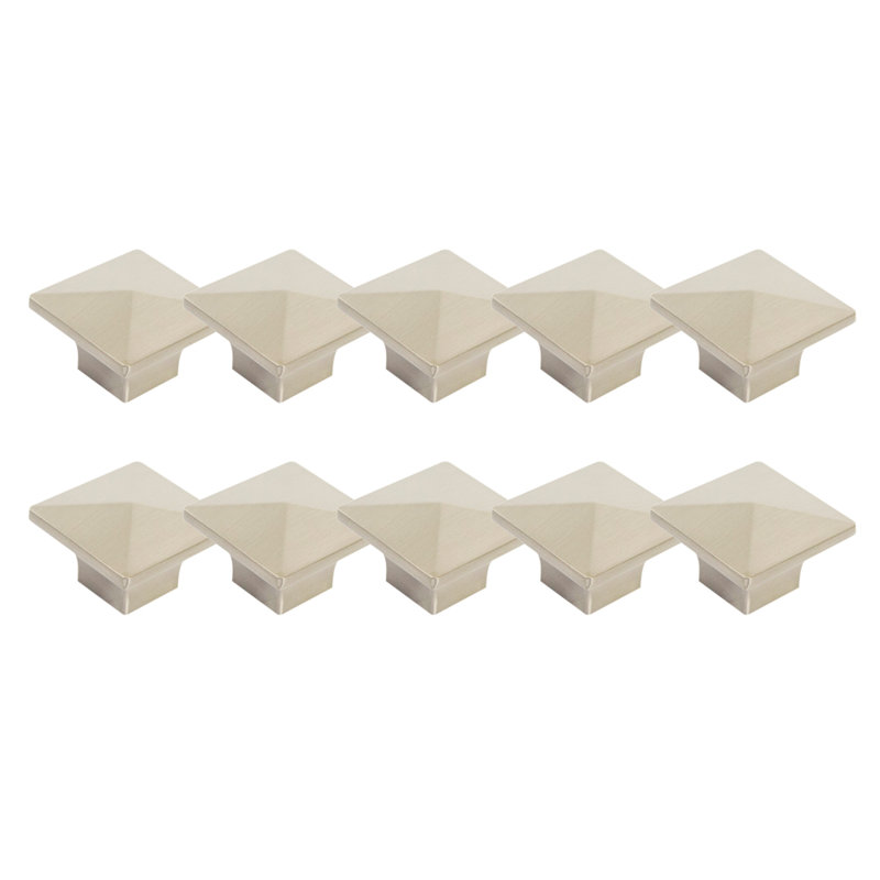 Crown Square Knob Multipack, Brushed Nickel