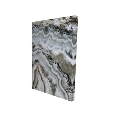 Abstract Geode Beige Bedroom Canvas | Home Decor Art