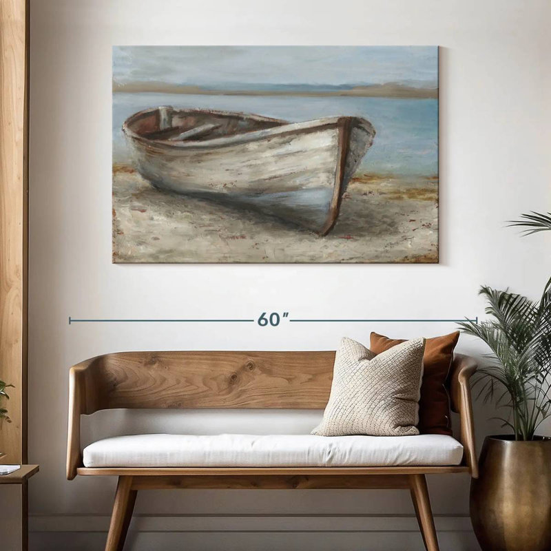 Mehar Whitewashed Boat I, 32" H x 48" W