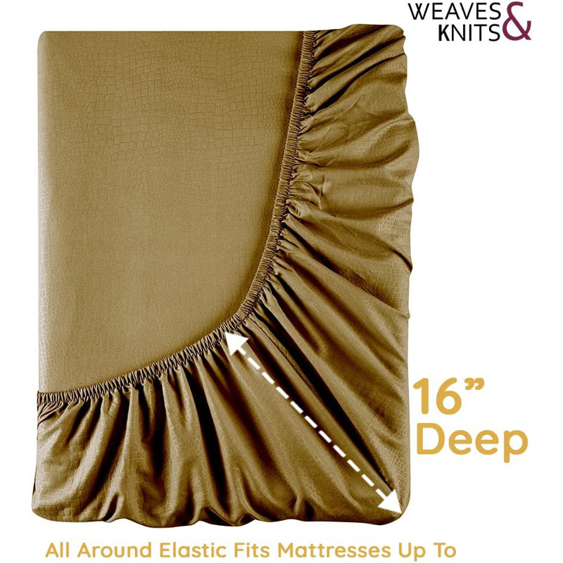 ENSEMBLE DE FEUILLES À SABLE, Ensemble de draps pour taille de lit simple TG, Beige
