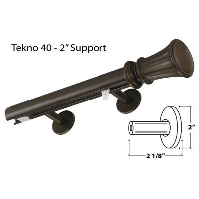 Tringle à rideaux simple 1,5 po Heberling