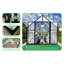 Serre de 8 x 10 pi pour l'extérieur, serre en polycarbonate avec évent de toit réglable et gouttière, grande serre en aluminium avec structure à installation rapide pour le patio extérieur du jardin
