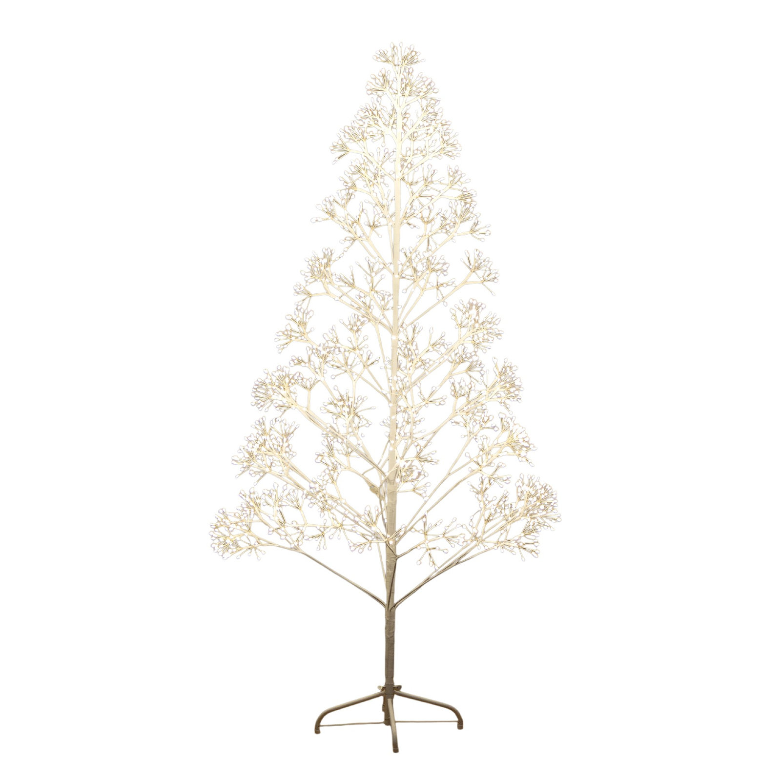 White 6' Pre-Lit Tree, 6" H x 35" W x 24" D