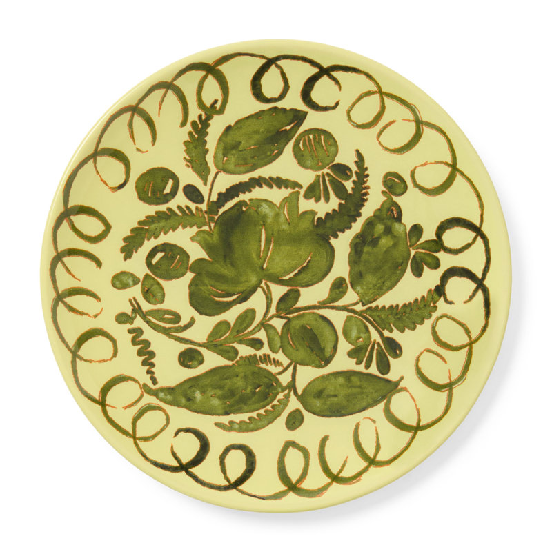 Amalfi Dessert Plate - Mustard - 9.1", Lime