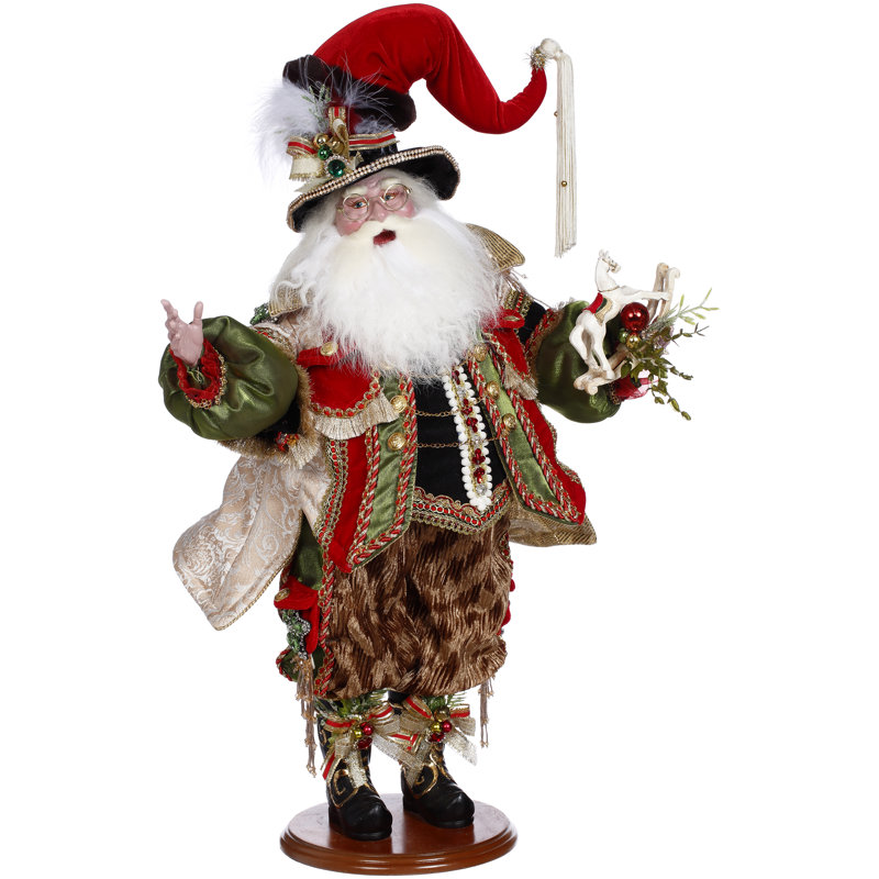 Santa With Rocking Horse - 24 Inches
