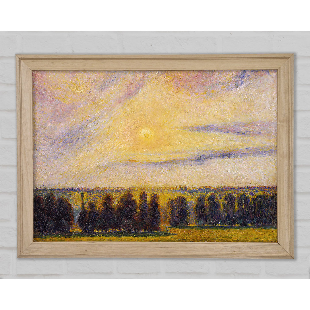 Pissarro Sonnenuntergang bei Eragny - Einzelner Bilderrahmen Kunstdrucke