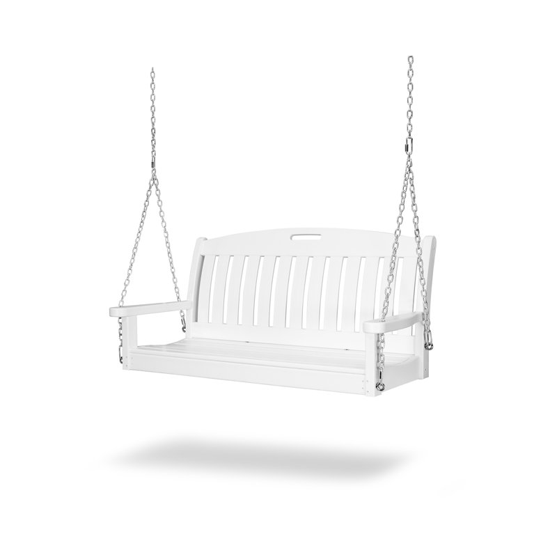 POLYWOOD Nautical 48" Swing, White