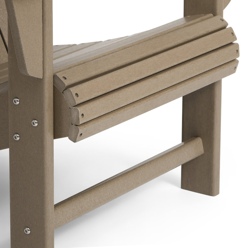 Chaise Adirondack en poly tout temps avec repose-pieds Lucus, Tanné