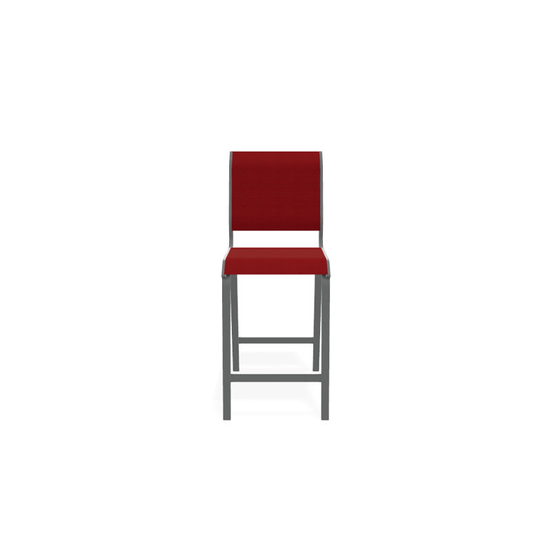 Tabouret de bar 26 po Holna, Rouge 1D Sunbrella®, Graphite texturé