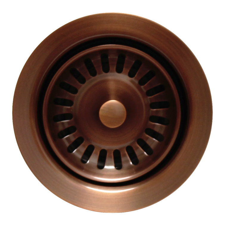 3-1/2" Waste Disposer Trim with Matching Basket Strainer for Deep Fireclay Sinks