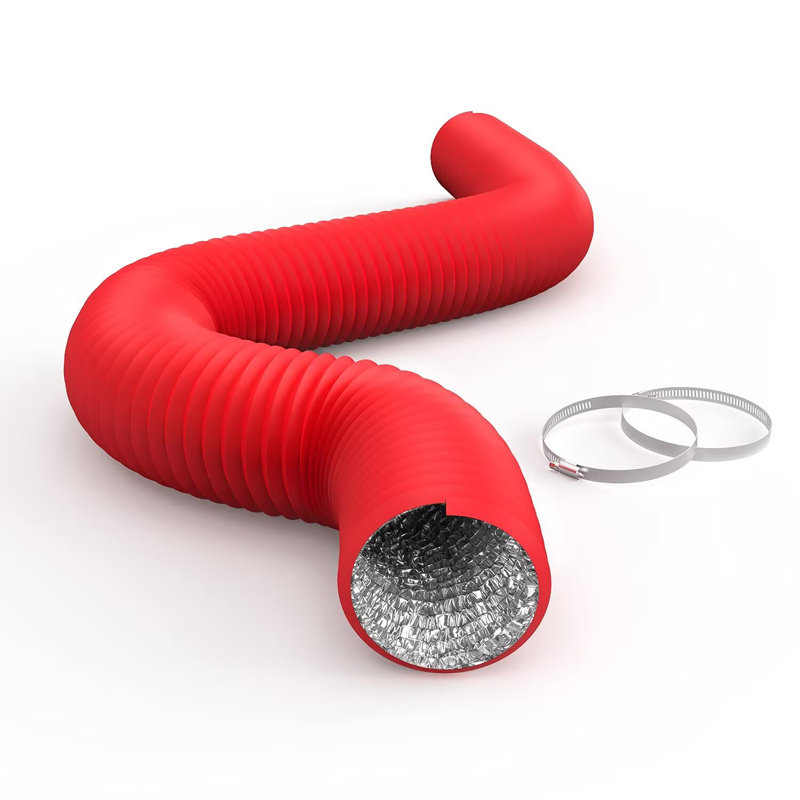 iPower Flexible Ducting with 2 Clamps Included 4 Layer Protection Dryer Vent Hose for HVAC Heating Cooling Ventilation and Exhaust