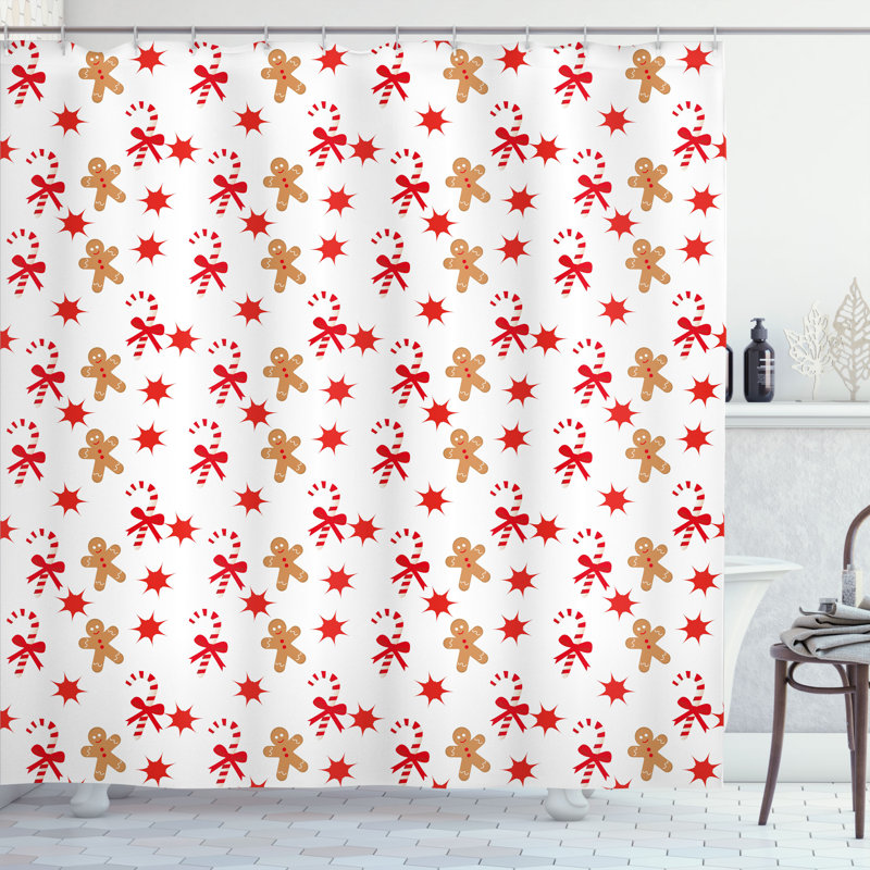 Shower Curtain with Hooks Included, 84"H x 69"W