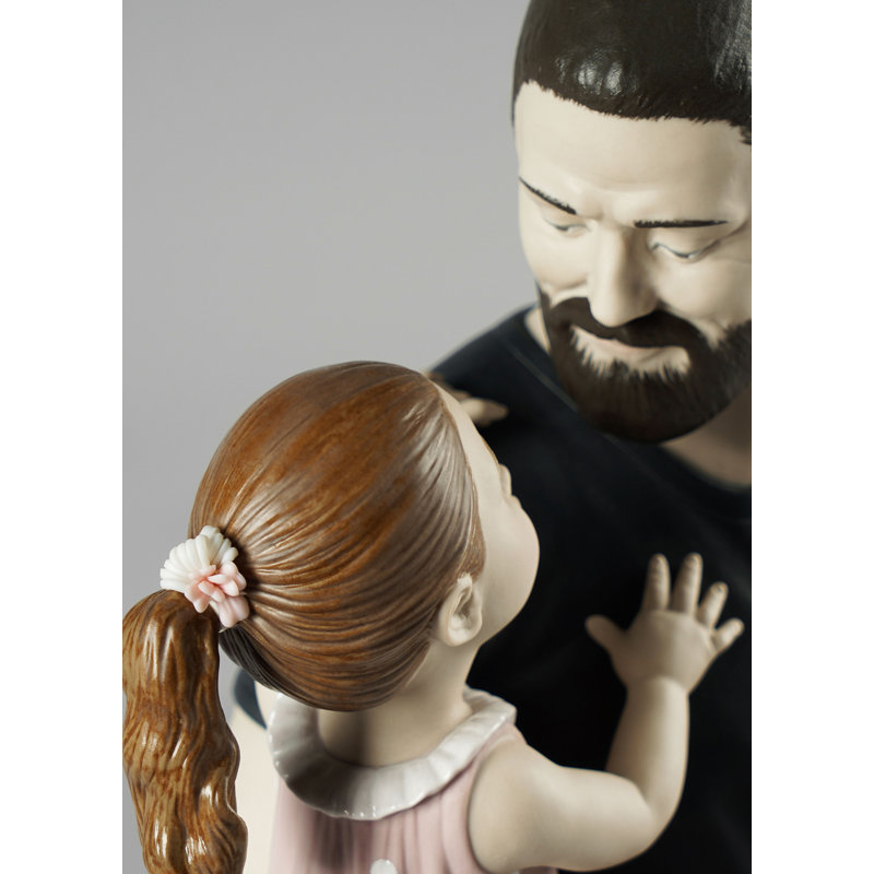 In Daddy's Arms Figurine, Black/Blue/Pink