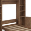 Lit escamotable en bois peu encombrant avec tablettes et armoires de rangement intégrées - Lit escamotable mural pour petits appartements