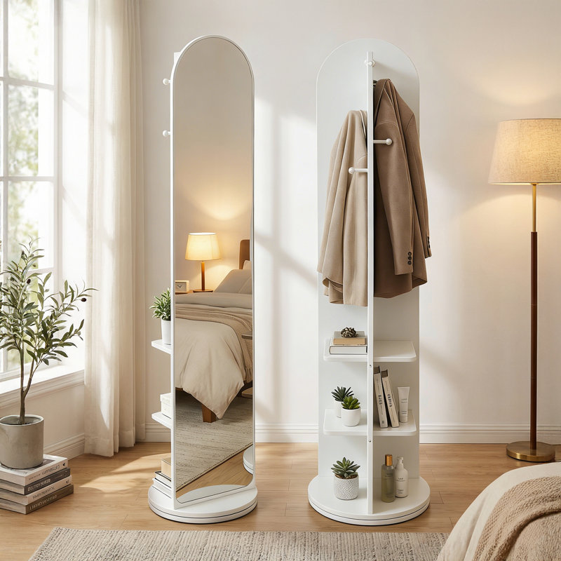 Rectangle Floor Mirror, Warm White