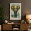 Golden Elephant Portrait Boho - Wrapped Canvas-1608006875-1608006869