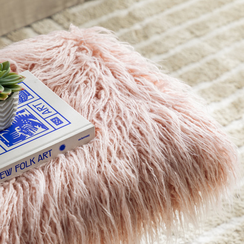 Tavarez Polyester Upholstered Bench, Pink