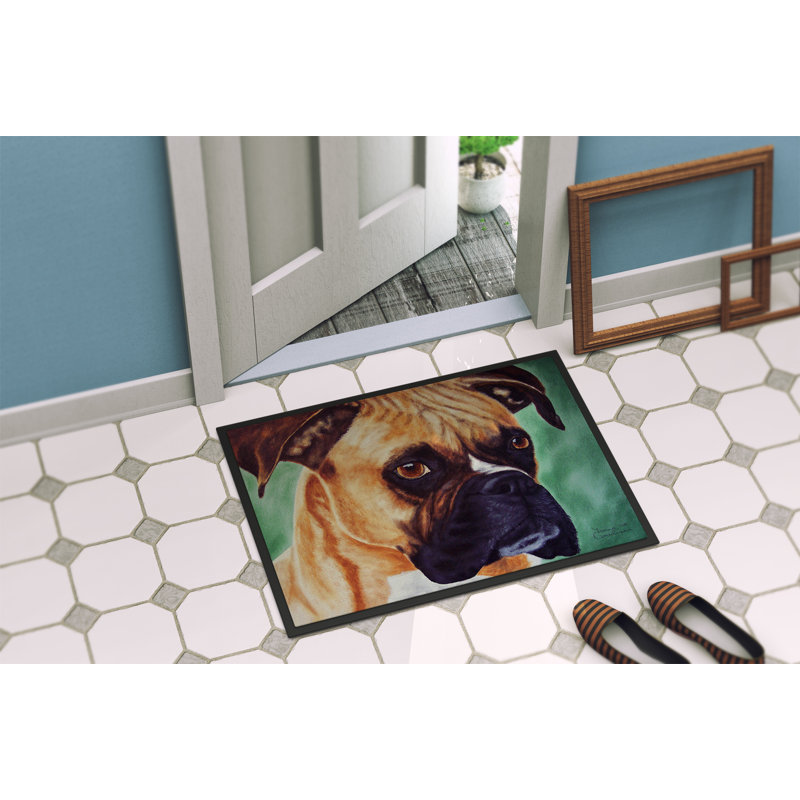 Paillasson d’extérieur antidérapant webberville boxer, Rectangle 1 pi 6 po x 2 pi 3 po