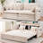 3-In-1 Convertible Sleeper Sofa with Storage & 4 Pillows-756931135