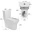 Toilette allongée une pièce 1,1 / 1,6 GPF à hauteur 16,3 ADA fixée au sol avec siège à fermeture en douceur, CUPC certifié Watersense, céramique, blanc