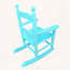Chaise berçante en bois massif massif-843453807