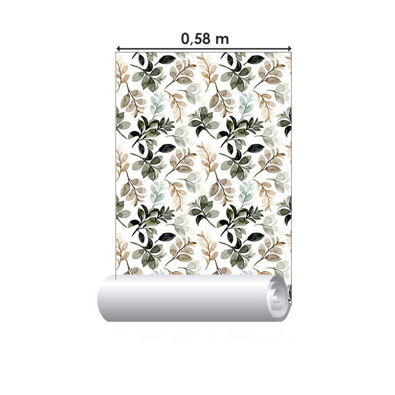 Rouleau de papier peint adhésif Hering, Rose, L 126 po x l 24 po