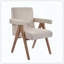 Fauteuil rembourré en tissu Poppy idéal pour la salle à manger à la maison-124576022