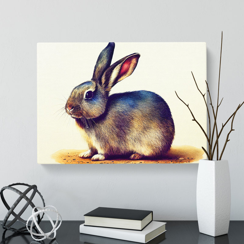 Watercolour Rabbit Vol.1 - Wrapped Canvas Painting, 35cm H x 50cm W x 3cm D
