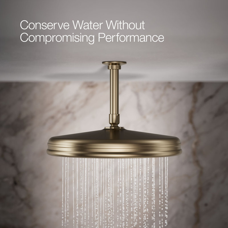 Rain Fixed Shower Head, Vibrant Brushed Bronze