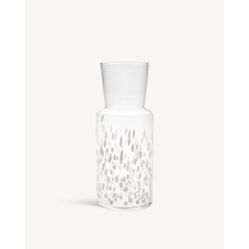 Meadow Glass Table Vase, White/Ivory, 11.8" H x 4.7" W x 4.7" D