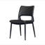 Ensemble de 2 chaises de salle à manger modernes et minimalistes en similicuir, dossier confortable, pieds en métal, convenant aux restaurants, cuisines et bureaux.-820746444