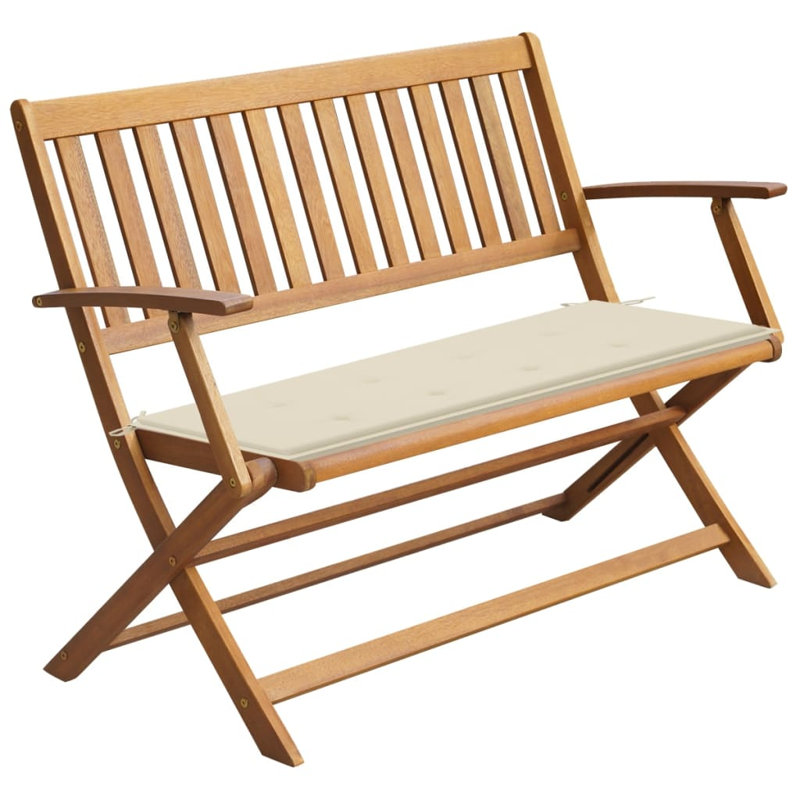 Banc de jardin en bois, Blanc crème