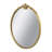 Round Wall Mirror With Decorative Leaf Crest And Lightweight MDF