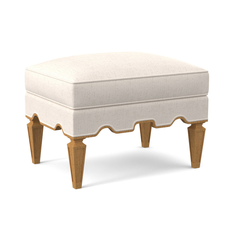 Repose-pieds Palm Beach, Ambre, 100% polyester ivoire Venise