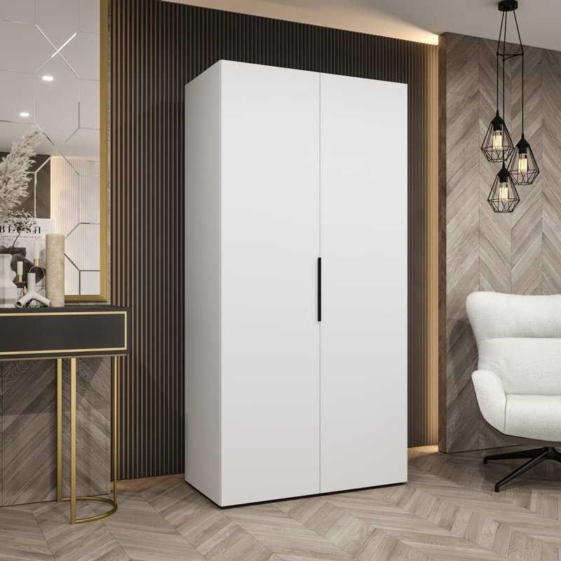Manufactured Wood Wardrobe, White